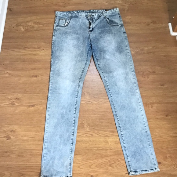 Denim - Light Blue Jeans Straight Leg Size 36
